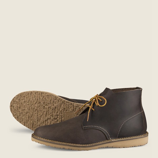 Zapatos Red Wing Heritage Hombre Grises Oscuro - Weekender – Chukka Rough & Tough Cuero - 645-JSUDGT